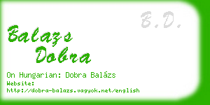 balazs dobra business card